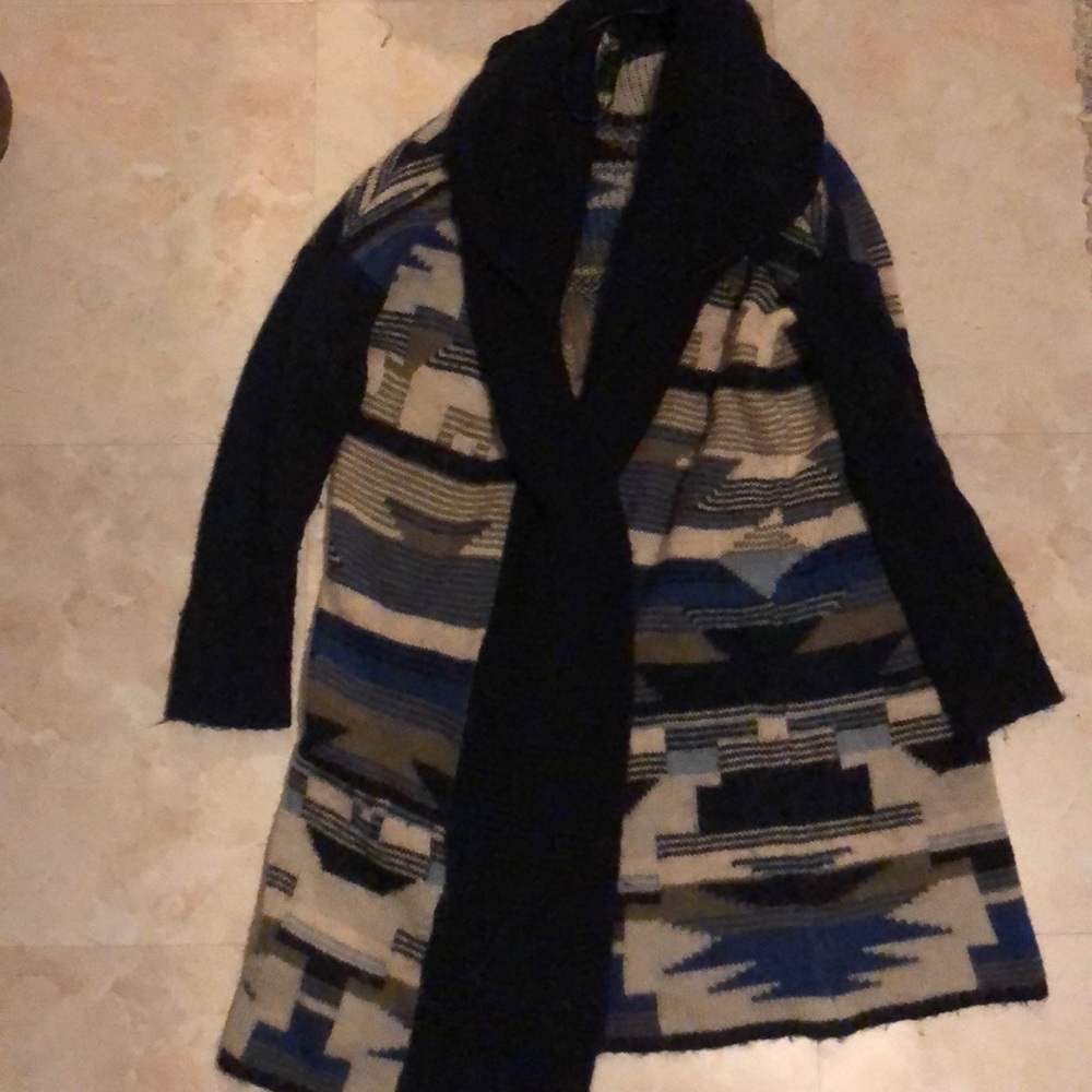 Oversized Aztec print sweater